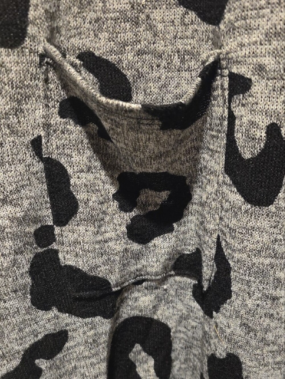 Lovely Melody Gray and Black Leopard Print Lightweight Cardigan - Picture 4 of 8